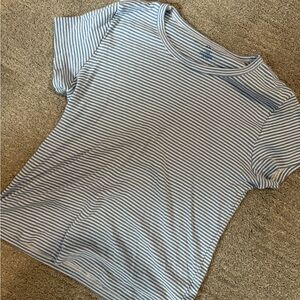 Striped Blue and White T-Shirt Brandy Melville